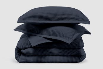 Waffle Knit Duvet Cover Set